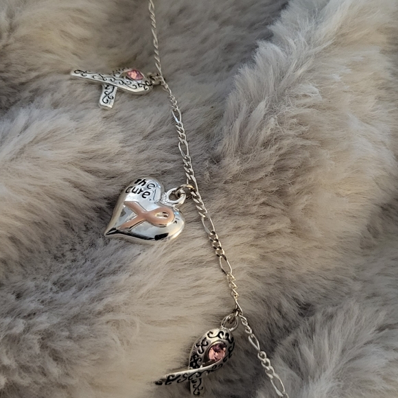 Breast Cancer Charm Bracelet - Picture 2 of 3